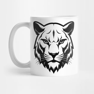 panther black head t-shirt Mug